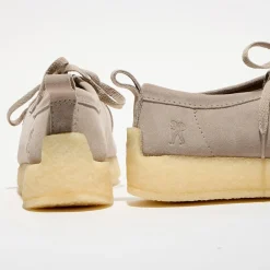 Derbies en Velours de Cuir Rossendale gris clair