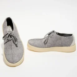 Derbies en Velours de Cuir texturé Trek Cup grises