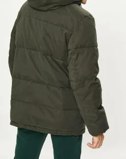Doudoune Micro Twill Barn Puffer kaki foncé