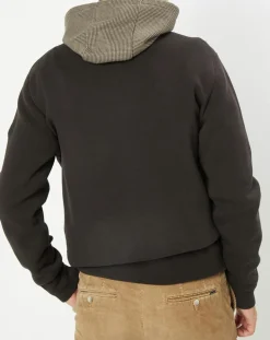 Doudoune Bi-matière Hybride Media noir/marron