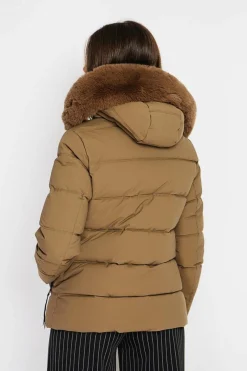 Doudoune court marron