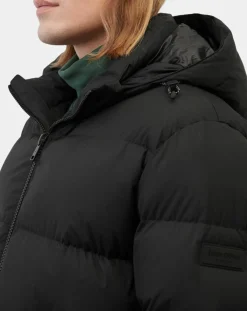 Doudoune courte à capuche Puffer noire