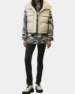 Doudoune courte sans manches Colh beige