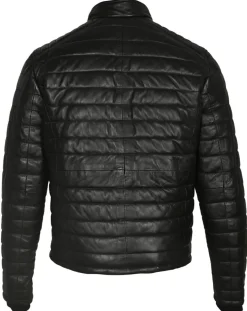 Doudoune en Cuir Anibal noire