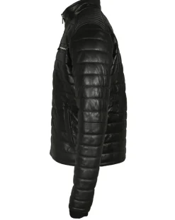 Doudoune en Cuir Anibal noire