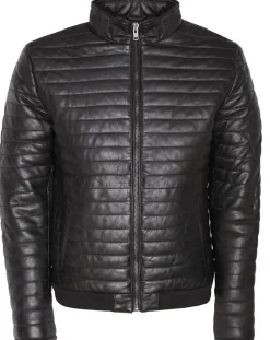 Doudoune en Cuir Camilo noire