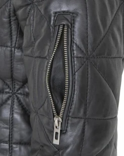 Doudoune en Cuir Kinabalu noire