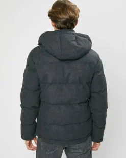 Doudoune en Flanelle Puffer gris foncé