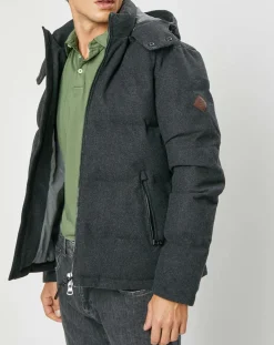 Doudoune en Flanelle Puffer gris foncé