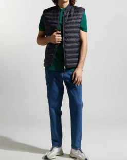 Doudoune légère sans manches bleu foncé