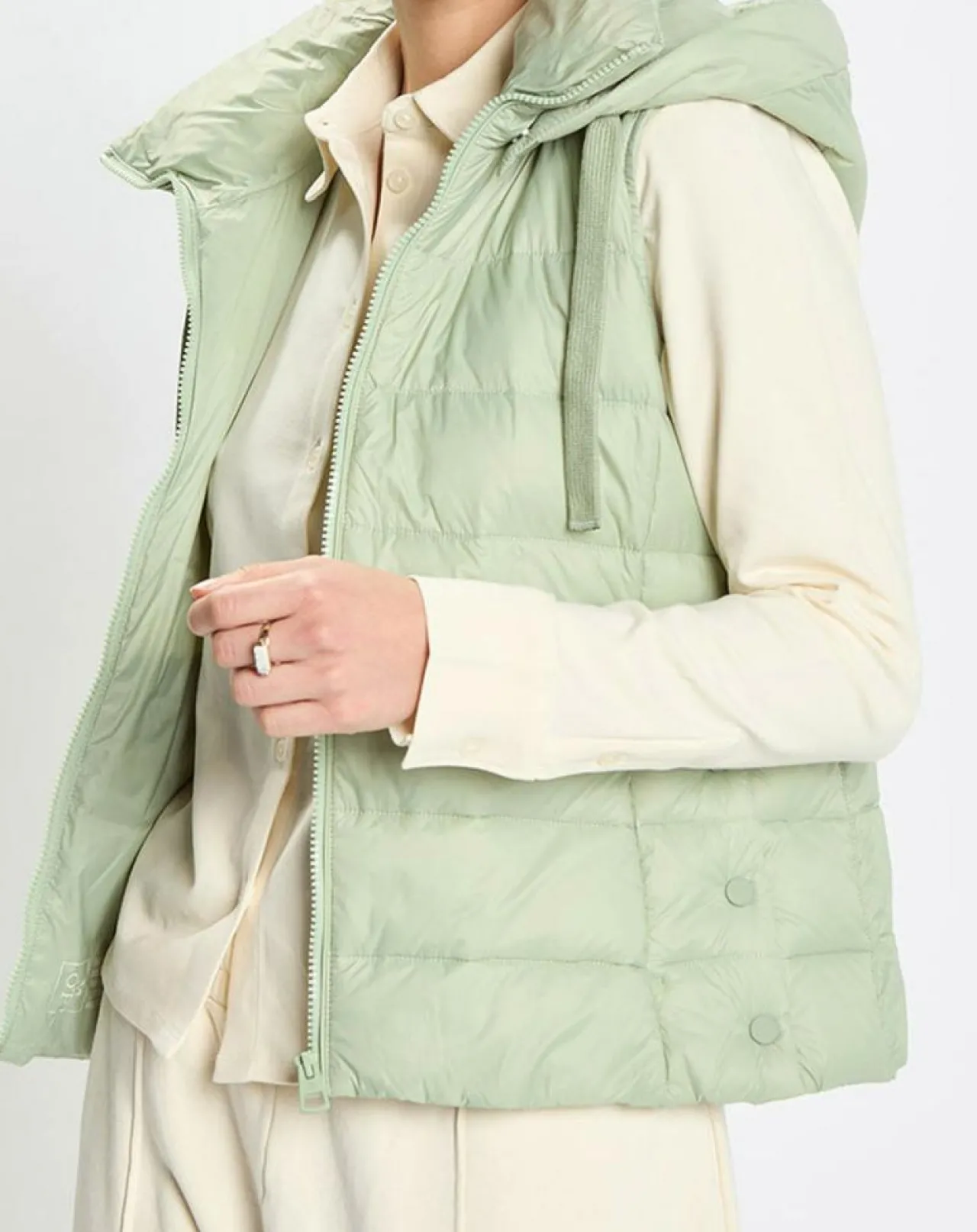 Doudoune Light sans manches vert clair