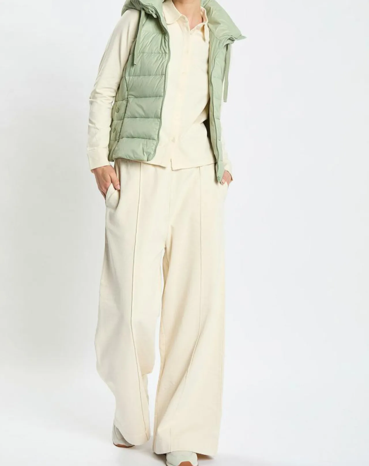 Doudoune Light sans manches vert clair