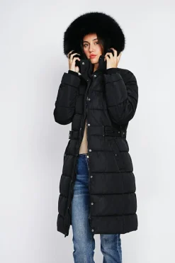 Doudoune longue avec isolation thermique jusqu'à -20 °C noir