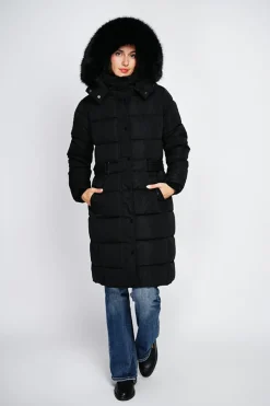 Doudoune longue avec isolation thermique jusqu'à -20 °C noir