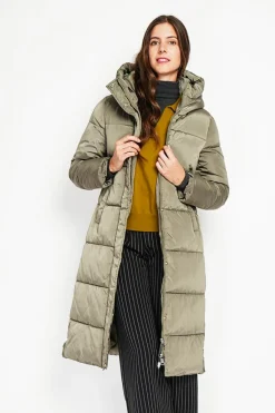 Doudoune longue kaki