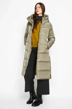 Doudoune longue kaki