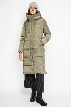 Doudoune longue kaki