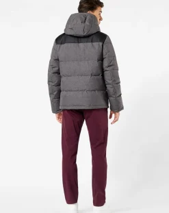 Doudoune Mix Media Hoody grise