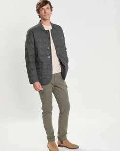 Doudoune Pied de Poule gris moyen