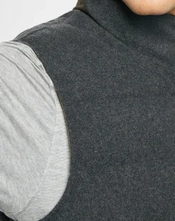 Doudoune Réversible en Laine mélangée gris/marron