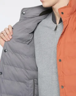 Doudoune Réversible gris/rouille