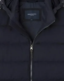 Doudoune sans manches à capuche bleue