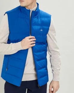 Doudoune sans manches bleue