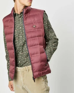 Doudoune sans manches bordeaux