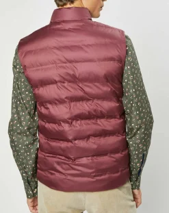 Doudoune sans manches bordeaux