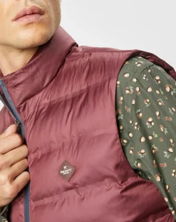 Doudoune sans manches bordeaux