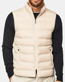 Doudoune sans manches écrue