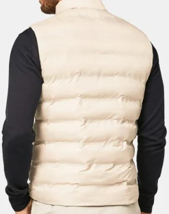 Doudoune sans manches écrue