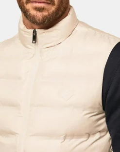 Doudoune sans manches écrue