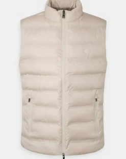 Doudoune sans manches écrue