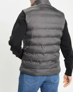 Doudoune sans manches gris foncé