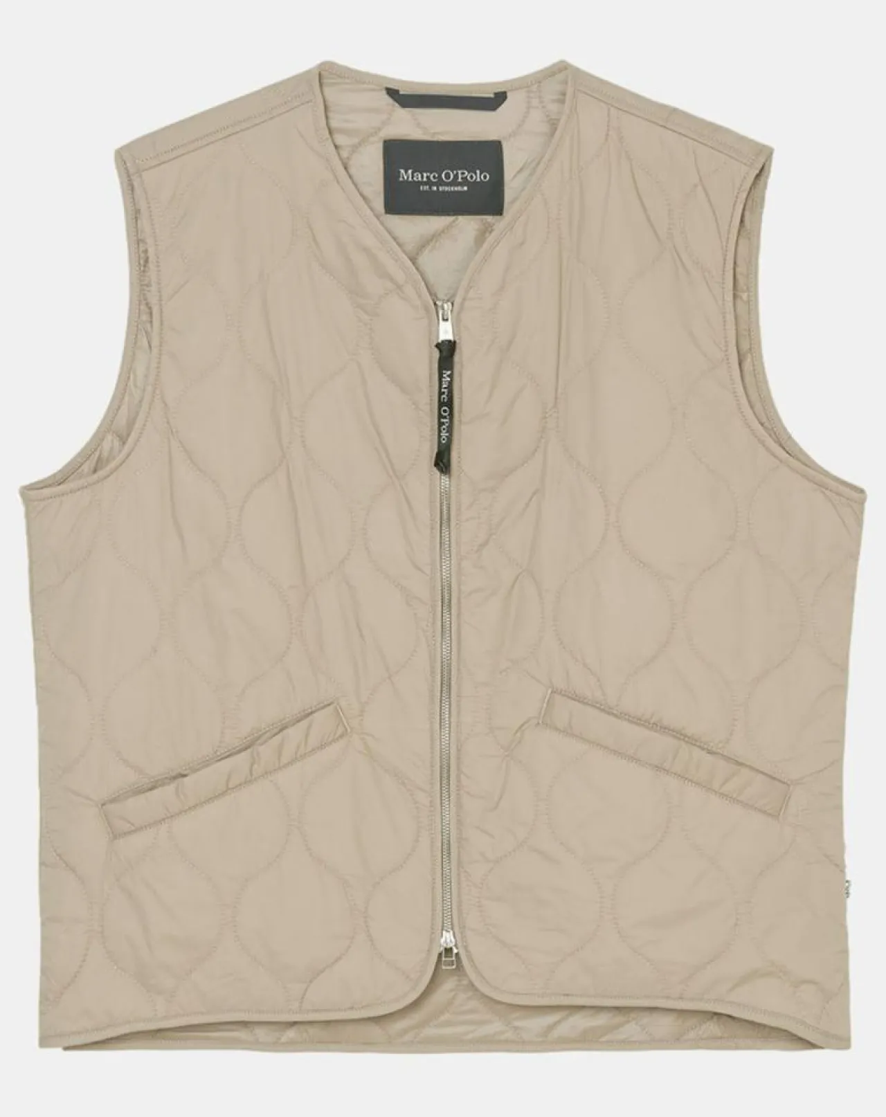 Doudoune sans manches légère beige