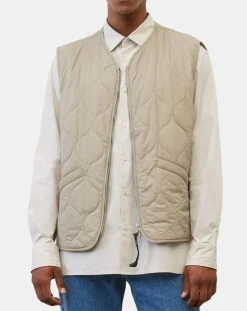 Doudoune sans manches légère beige