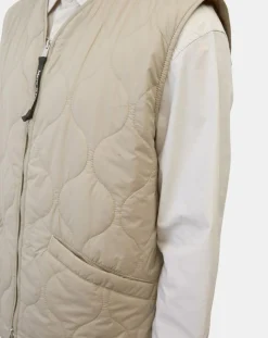 Doudoune sans manches légère beige