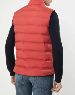 Doudoune sans manches rouge