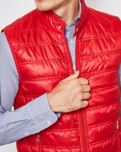 Doudoune sans manches rouge