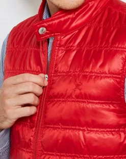 Doudoune sans manches rouge