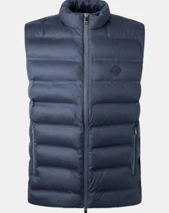 Doudoune sans manches unie bleue