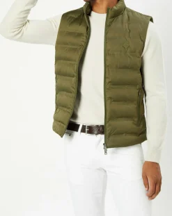 Doudoune sans manches unie kaki