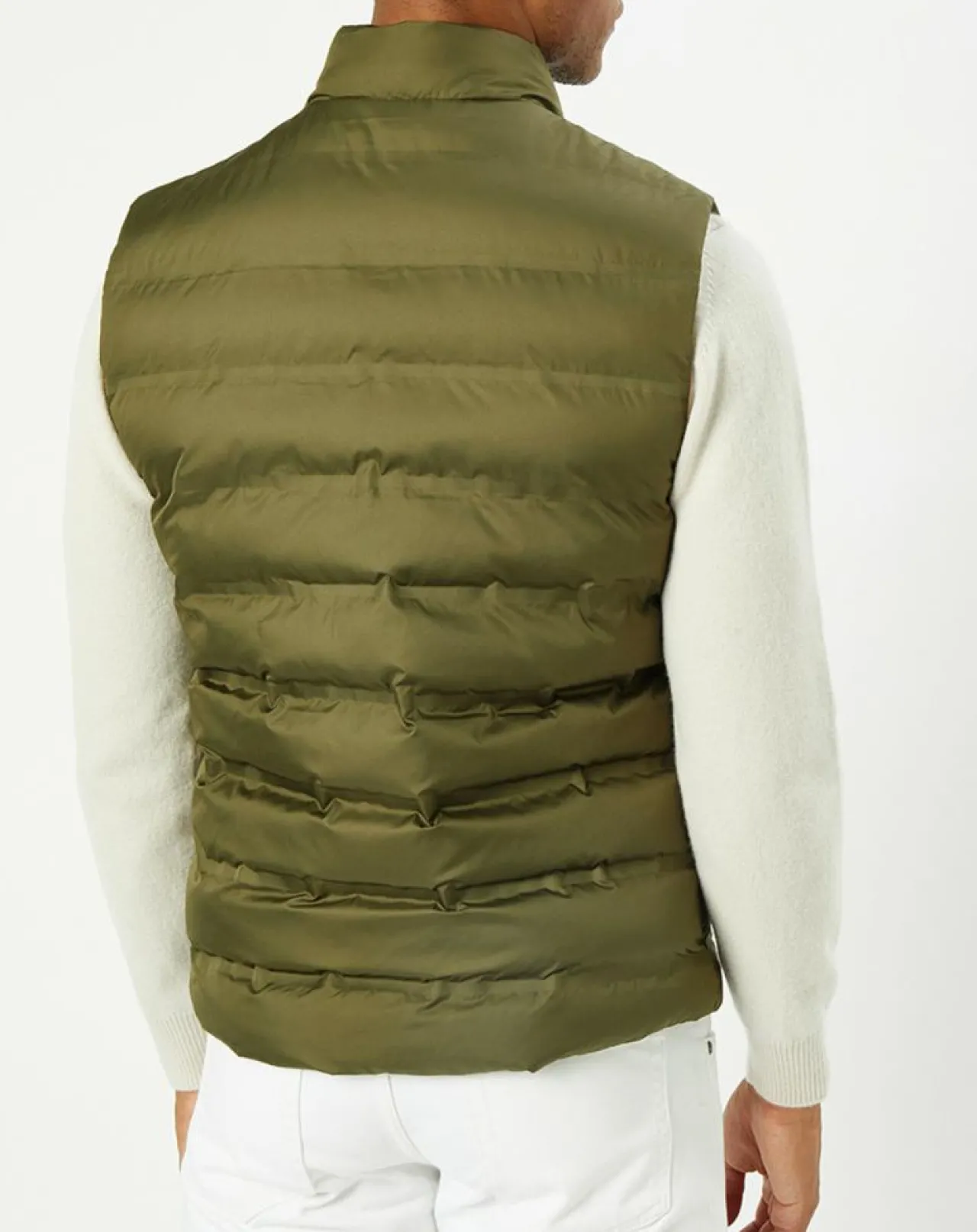 Doudoune sans manches unie kaki