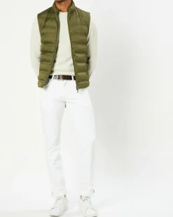 Doudoune sans manches unie kaki