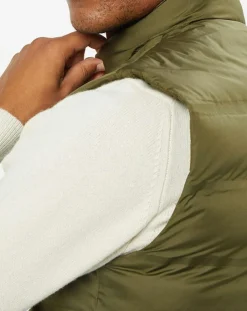 Doudoune sans manches unie kaki