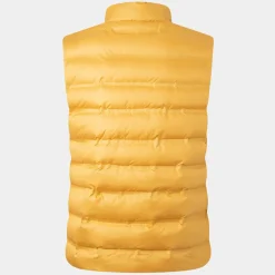 Doudoune sans manches unie jaune