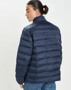 Doudoune unie bleu marine