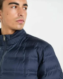 Doudoune unie bleu marine