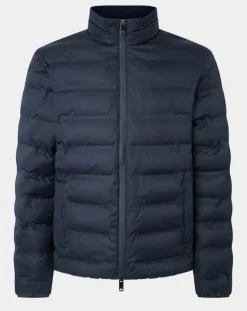 Doudoune unie bleu marine